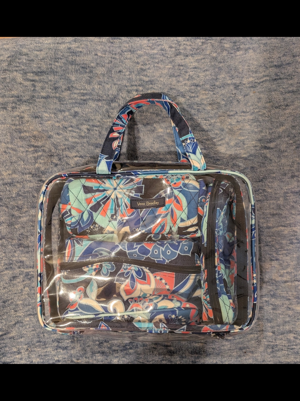 Vera Bradley Lotus Flower Swirl Cosmetic/Toiletries Bags (4 Total) - Picture 2 of 9